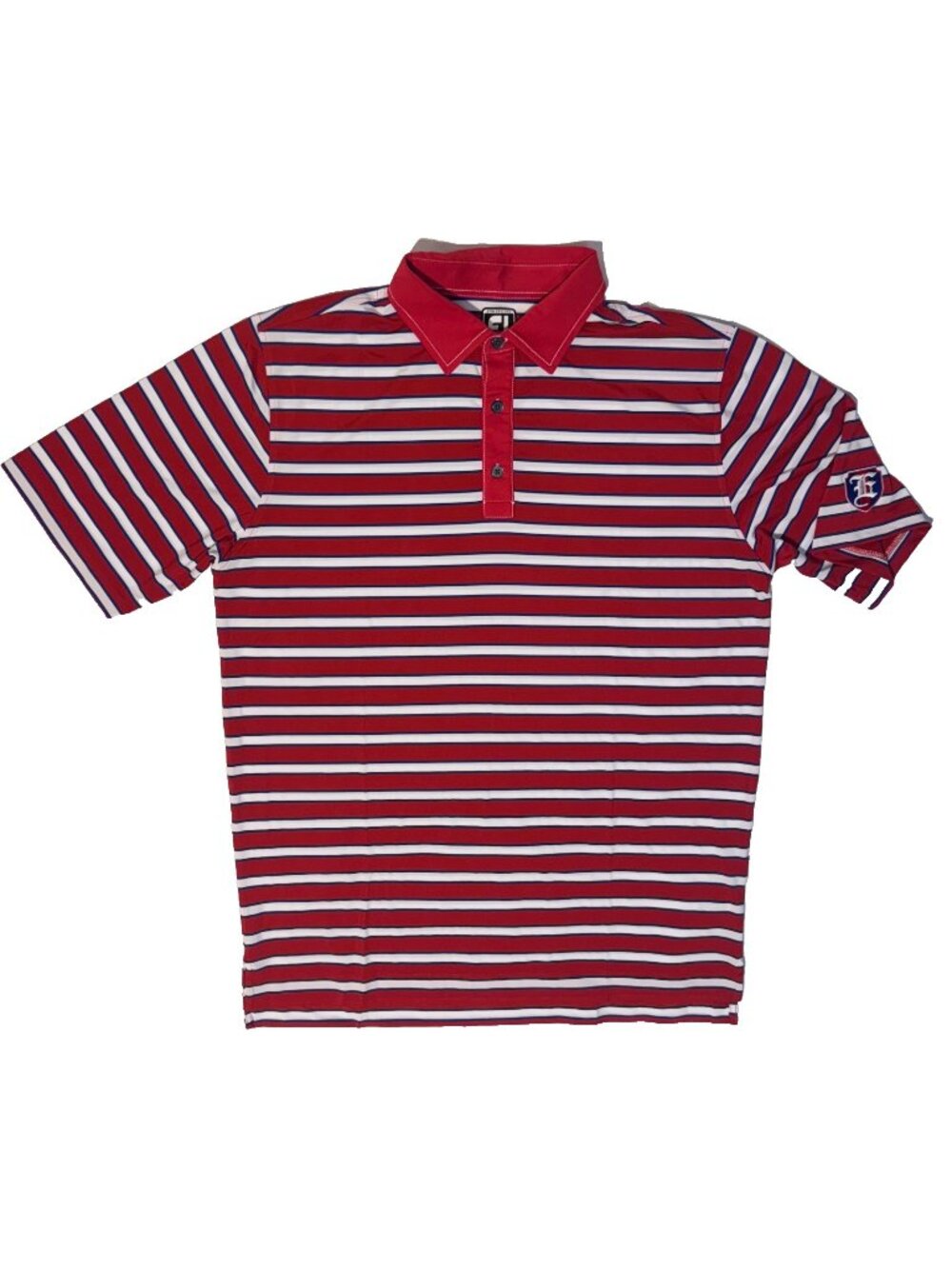 Footjoy Golf Shirt Mens XL Red Stripe Performance Polo Athletic Fit